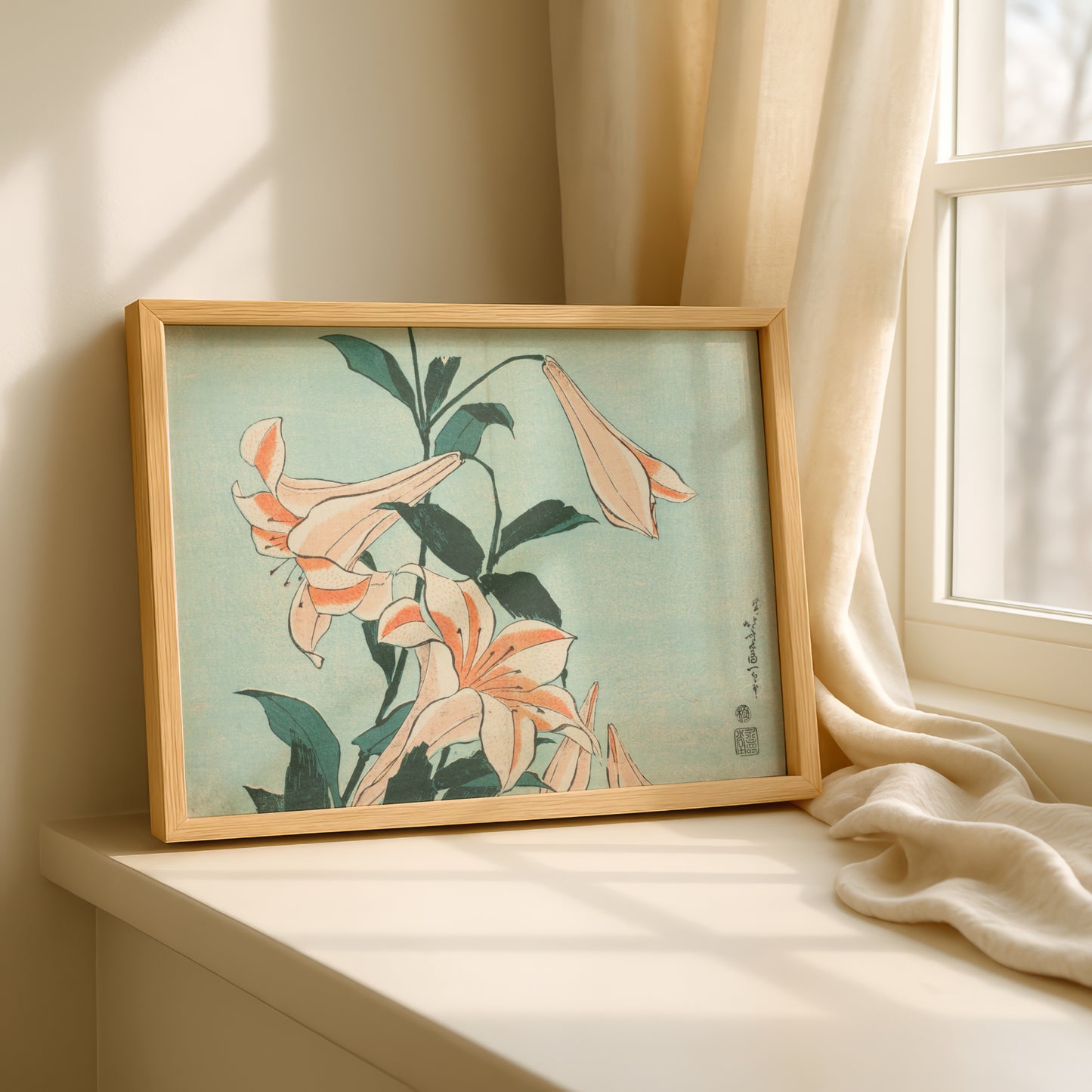 Lilies by Katsushika Hokusai | Premium Art Print
