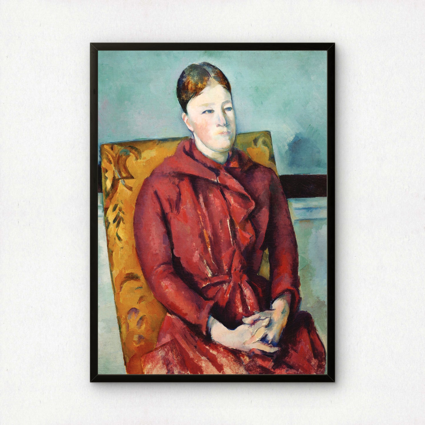 Madame Cezanne in a Yellow Chair by Paul Cezanne Print | Premium Giclee Art Print | Post-Impressionist Wall Art | Museum Quality Reproduction | Fine Art Print