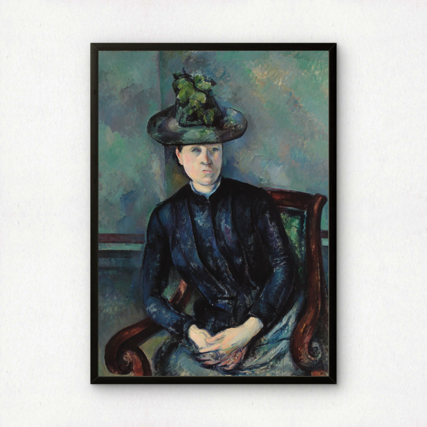 Madame Cezanne with Green Hat by Paul Cezanne Print | Premium Giclee Art Print | Post-Impressionist Wall Art | Museum Quality Reproduction | Fine Art Print