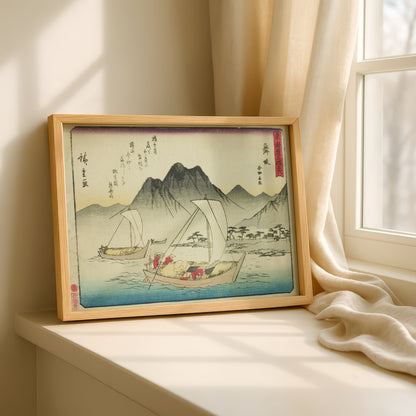 Maisaka — The Ferry at Imagiri by Utagawa Hiroshige | Premium Art Print