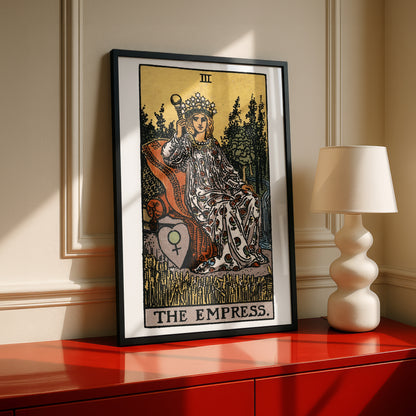 The Empress Tarot Card Print | Rider-Waite-Smith Vintage Tarot Deck | Wall Art