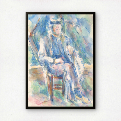 Man Wearing a Straw Hat by Paul Cezanne Print | Premium Giclee Art Print | Post-Impressionist Wall Art | Museum Quality Reproduction | Fine Art Print