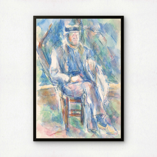 Man Wearing a Straw Hat by Paul Cezanne Print | Premium Giclee Art Print | Post-Impressionist Wall Art | Museum Quality Reproduction | Fine Art Print