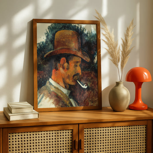 Man with Pipe by Paul Cezanne Print | Premium Giclee Art Print | Post-Impressionist Wall Art | Museum Quality Reproduction | Fine Art Print
