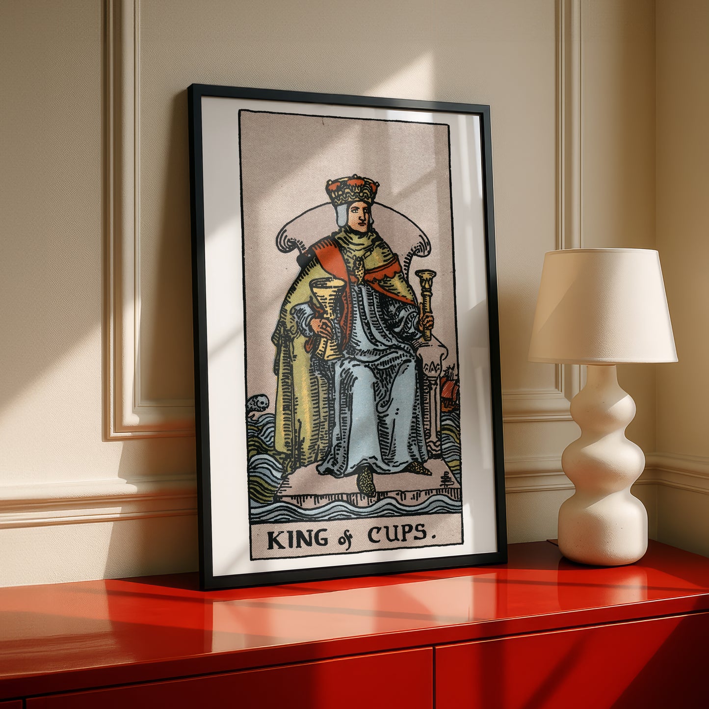 King of Cups Tarot Card Print | Rider-Waite Tarot Deck | Wall Art Giclée