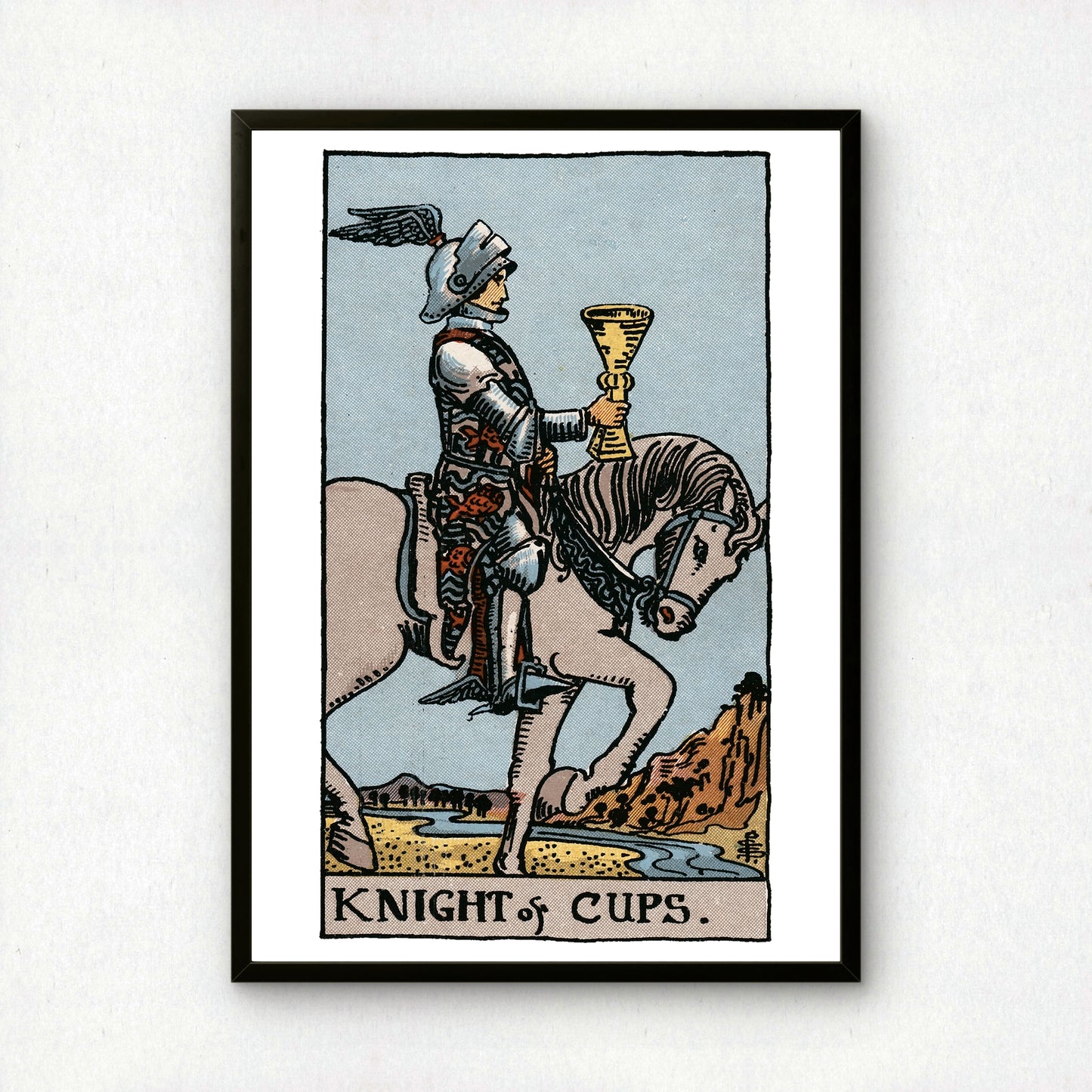 Knight of Cups Tarot Card Print | Rider-Waite Tarot Deck | Wall Art Giclée