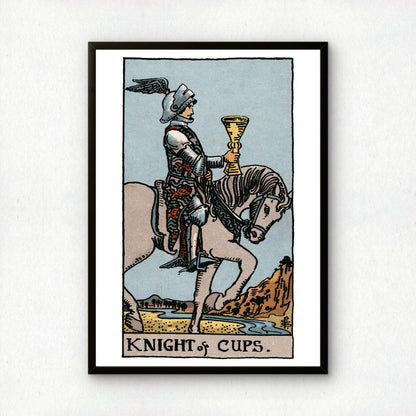 Knight of Cups Tarot Card Print | Rider-Waite Tarot Deck | Wall Art Giclée