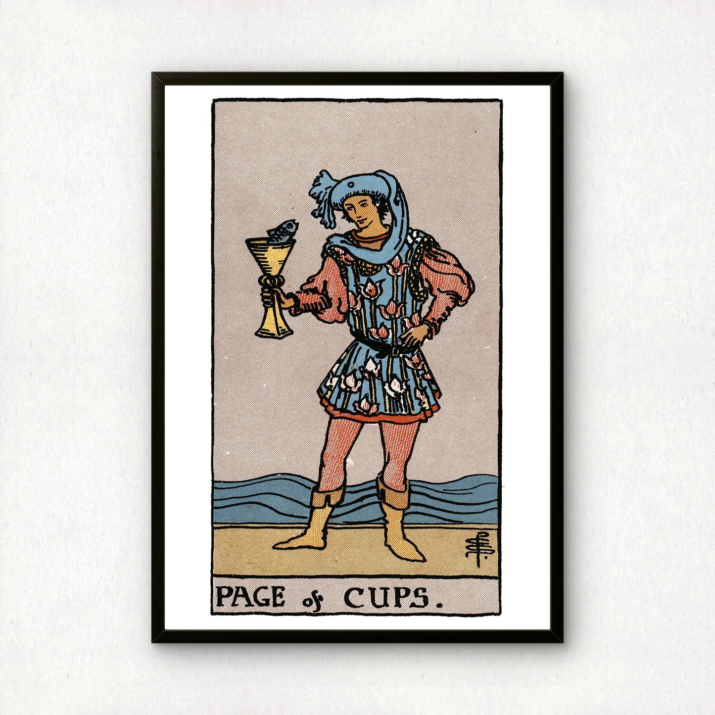 Page of Cups Tarot Card Print | Rider-Waite Tarot Deck | Wall Art Giclée