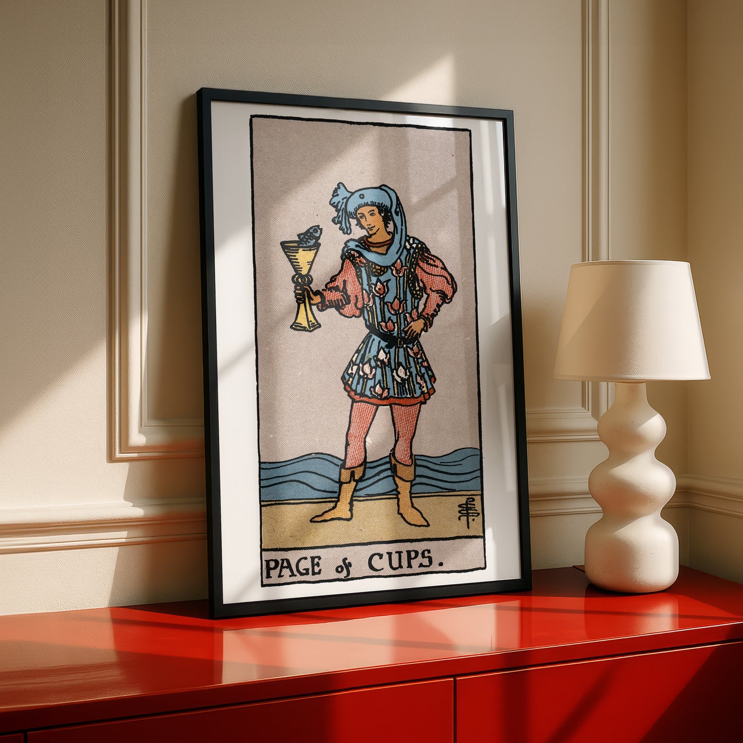 Page of Cups Tarot Card Print | Rider-Waite Tarot Deck | Wall Art Giclée