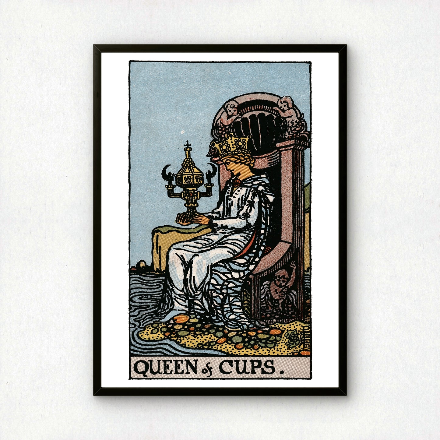 Queen of Cups Tarot Card Print | Rider-Waite Tarot Deck | Wall Art Giclée