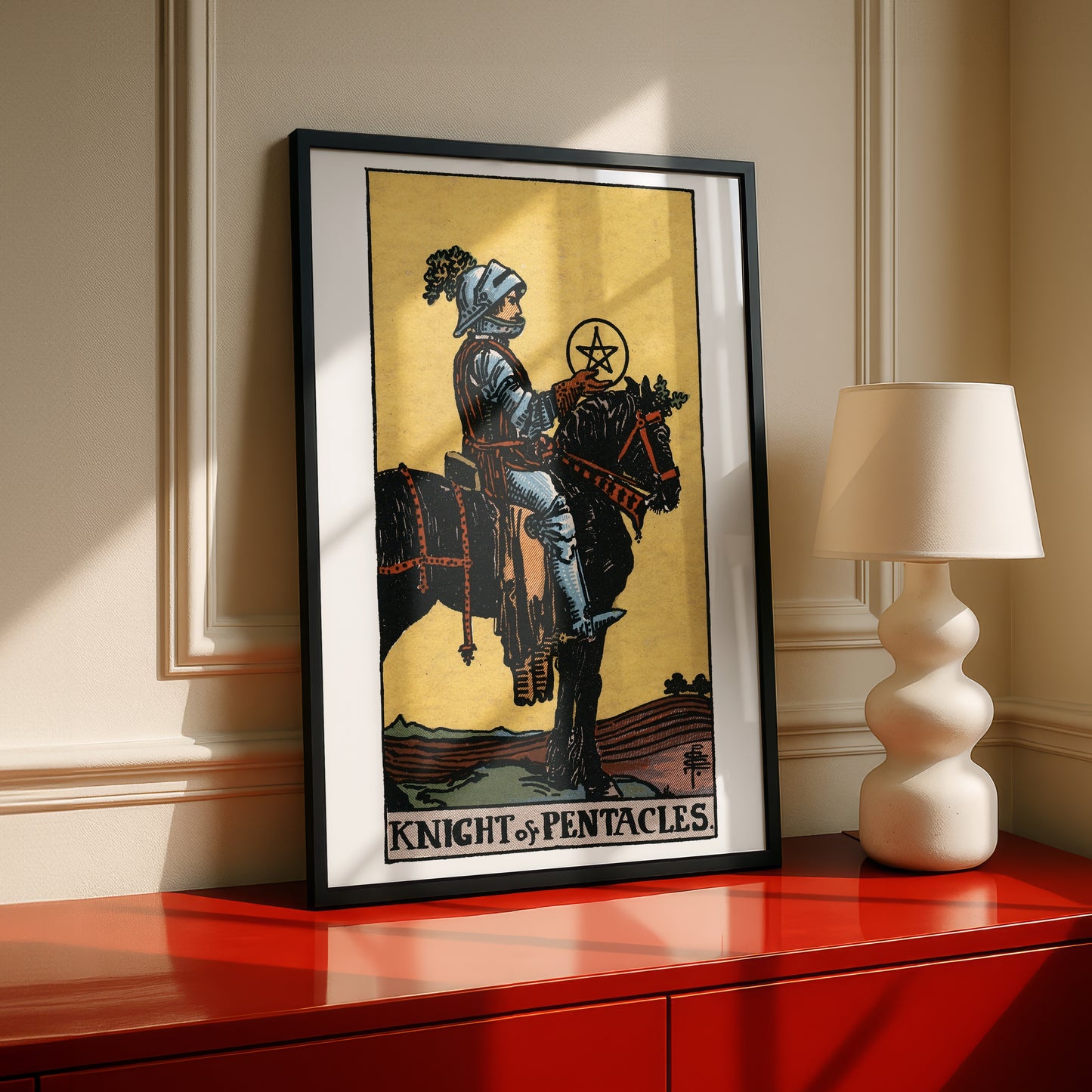 Knight of Pentacles Tarot Card Print | Rider-Waite Tarot Deck | Wall Art Giclée