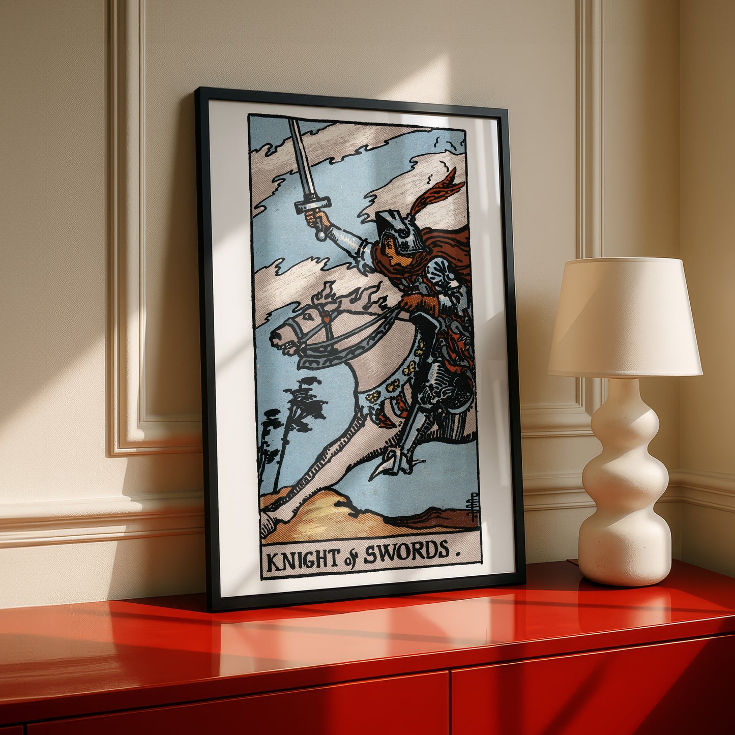 Knight of Swords Tarot Card Print | Rider-Waite Tarot Deck | Wall Art Giclée