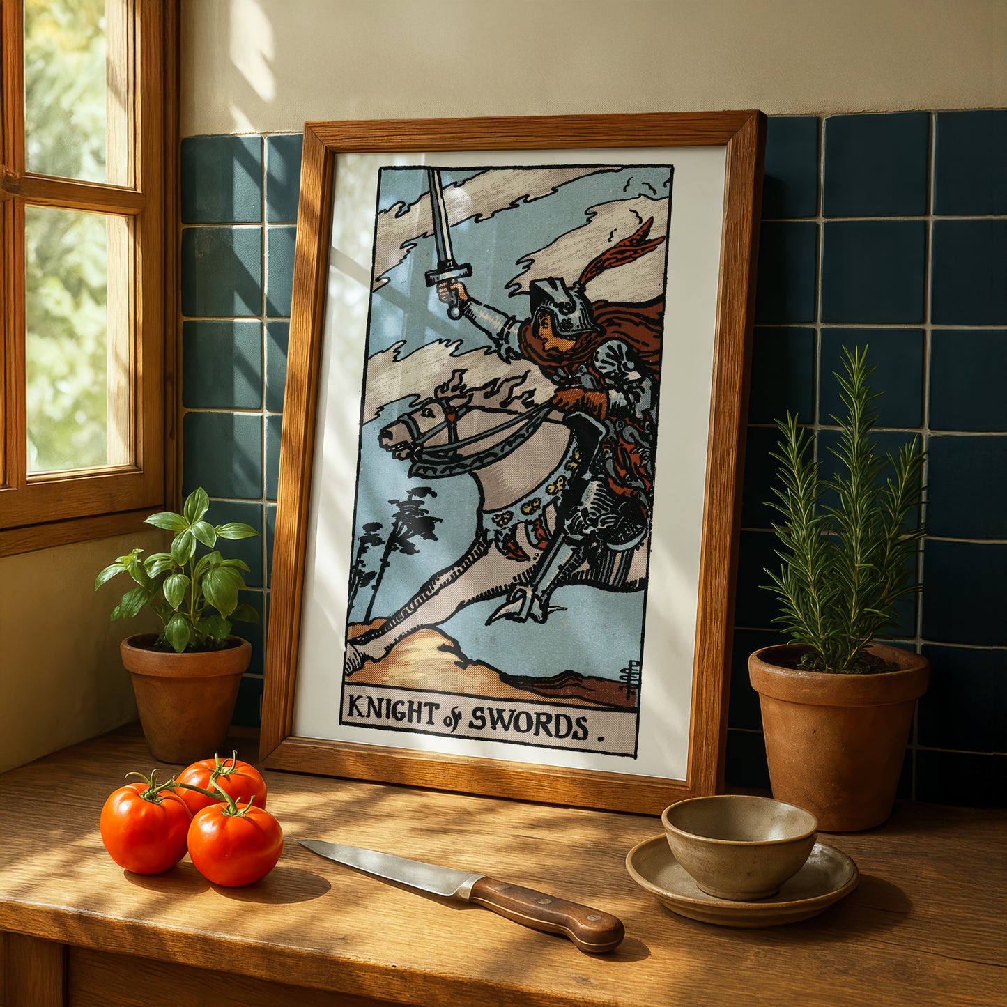 Knight of Swords Tarot Card Print | Rider-Waite Tarot Deck | Wall Art Giclée