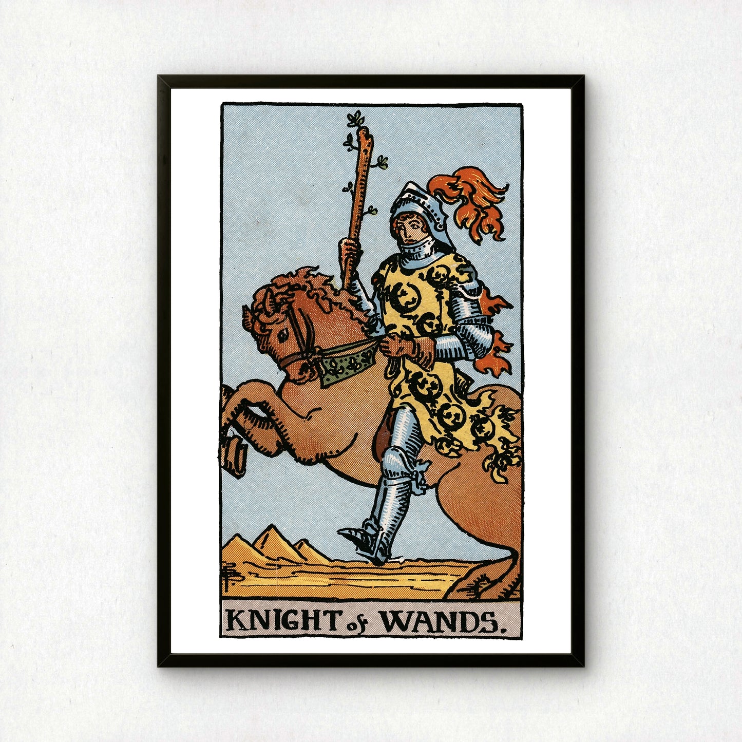 Knight of Wands Tarot Card Print | Rider-Waite Tarot Deck | Wall Art Giclée