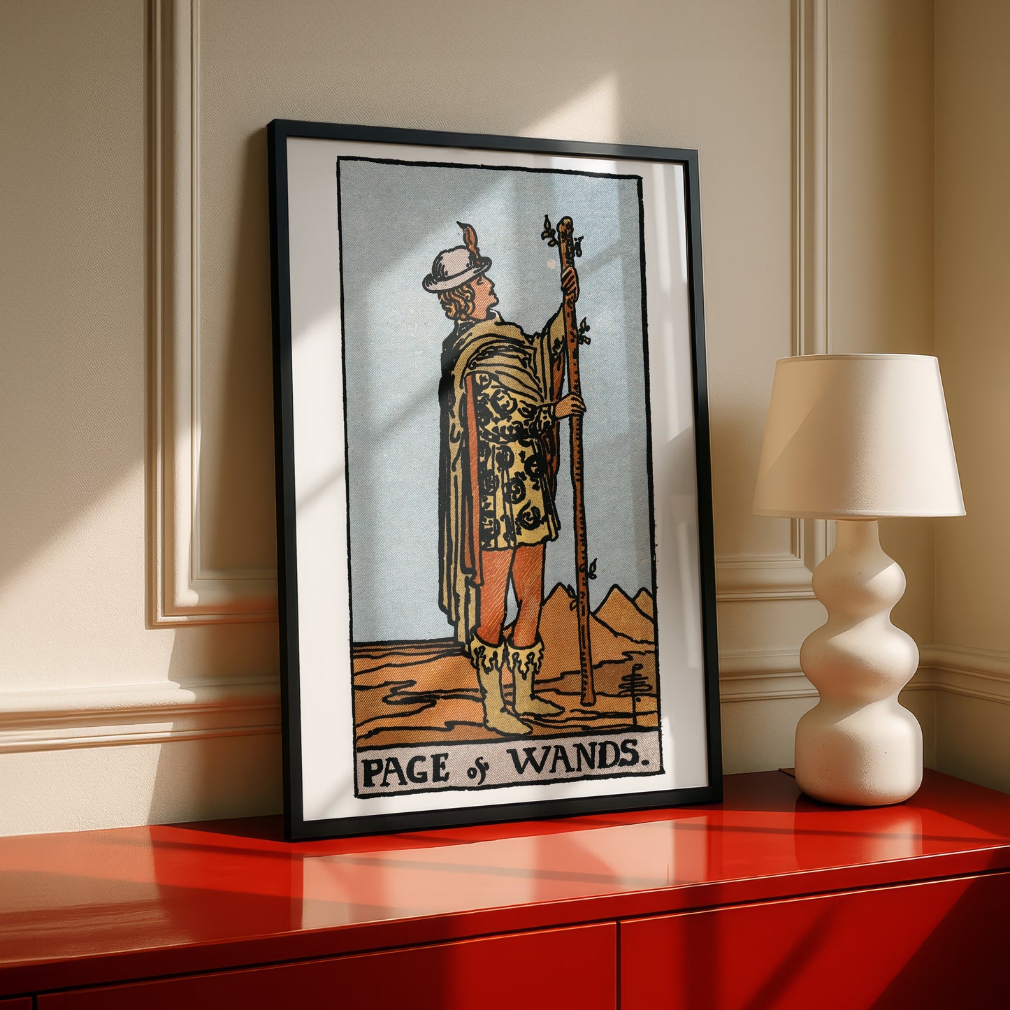 Page of Wands Tarot Card Print | Rider-Waite Tarot Deck | Wall Art Giclée