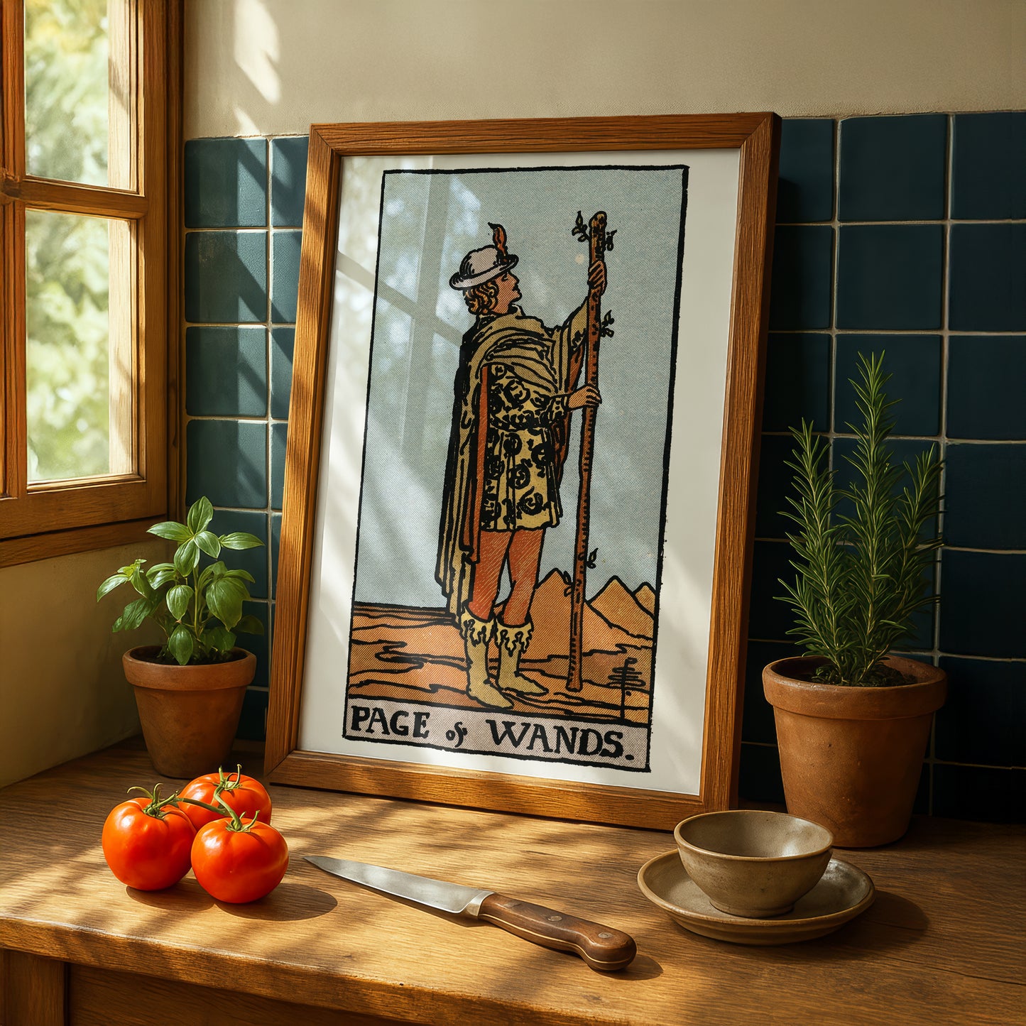 Page of Wands Tarot Card Print | Rider-Waite Tarot Deck | Wall Art Giclée