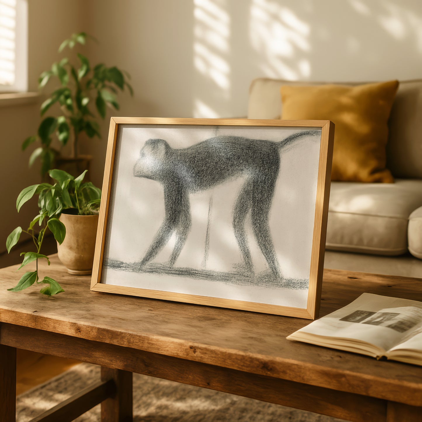 Monkey by Georges Seurat | Fine Art Print