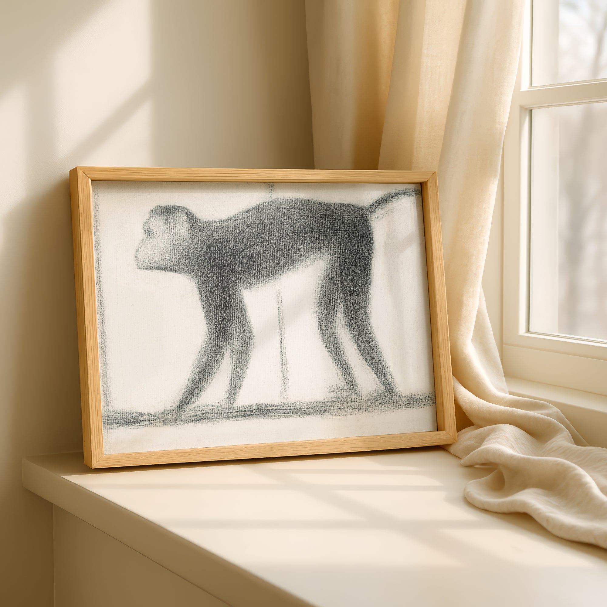 Monkey by Georges Seurat | Fine Art Print – House of Printed Matter