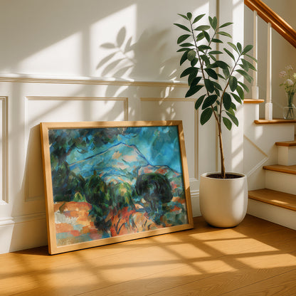 Mont Sainte-Victoire by Paul Cezanne Print | Premium Giclee Art Print | Post-Impressionist Wall Art | Museum Quality Reproduction | Fine Art Print