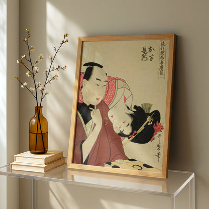 Ohan and Choemon by Kitagawa Utamaro | Premium Art Print