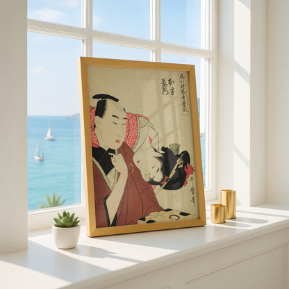 Ohan and Choemon by Kitagawa Utamaro | Premium Art Print