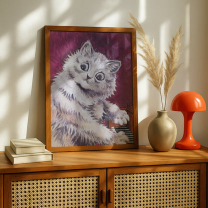 Louis Wain: Our Entertainer | Cat Piano Art Print | Giclée Printed Artwork