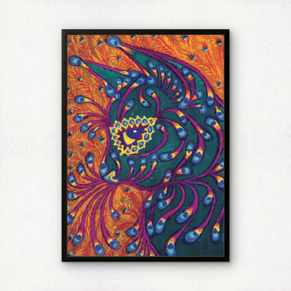 Louis Wain: Peacock Cat | Psychedelic Cat Poster | Giclée Fine Art Print