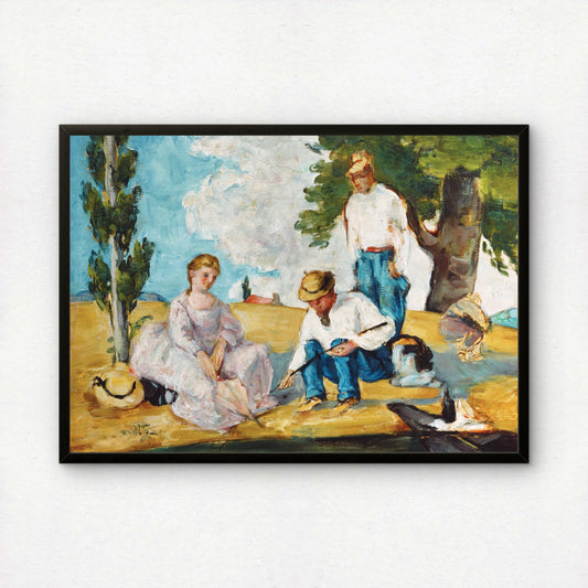 Picnic on a Riverbank by Paul Cezanne Print | Premium Giclee Art Print | Post-Impressionist Wall Art | Museum Quality Reproduction | Fine Art Print