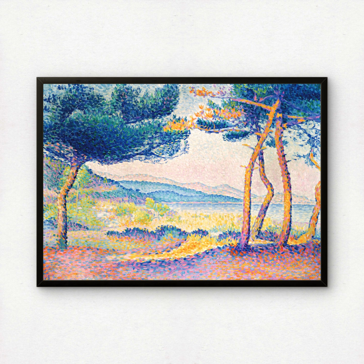 Pines Along the Shore by Henri-Edmond Cross Art Print | Pointillism Giclee Reproduction | French Neo-Impressionist Wall Decor