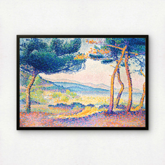 Pines Along the Shore by Henri-Edmond Cross Art Print | Pointillism Giclee Reproduction | French Neo-Impressionist Wall Decor