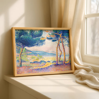 Pines Along the Shore by Henri-Edmond Cross Art Print | Pointillism Giclee Reproduction | French Neo-Impressionist Wall Decor