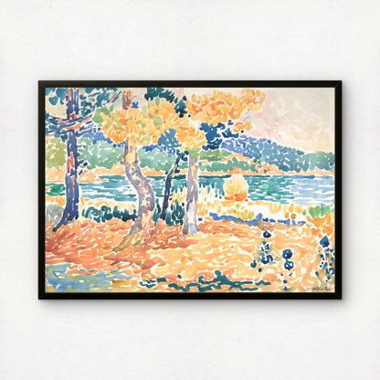 Pines on the Coastline by Henri-Edmond Cross Art Print | Pointillism Giclee Reproduction | French Neo-Impressionist Wall Decor