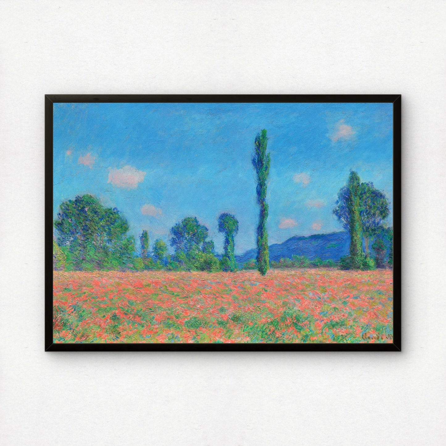 Monet Poppy Field, Giverny Art Print | Giclee Fine Art Reproduction | Impressionist Wall Decor