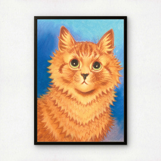 Louis Wain: Portrait of an Orange Cat Print | Giclée Fine Art Poster | Cat Birthday Present