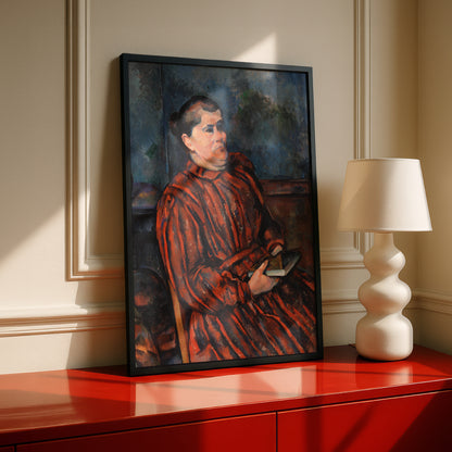 Portrait of a Woman by Paul Cezanne Print | Premium Giclee Art Print | Post-Impressionist Wall Art | Museum Quality Reproduction | Fine Art Print