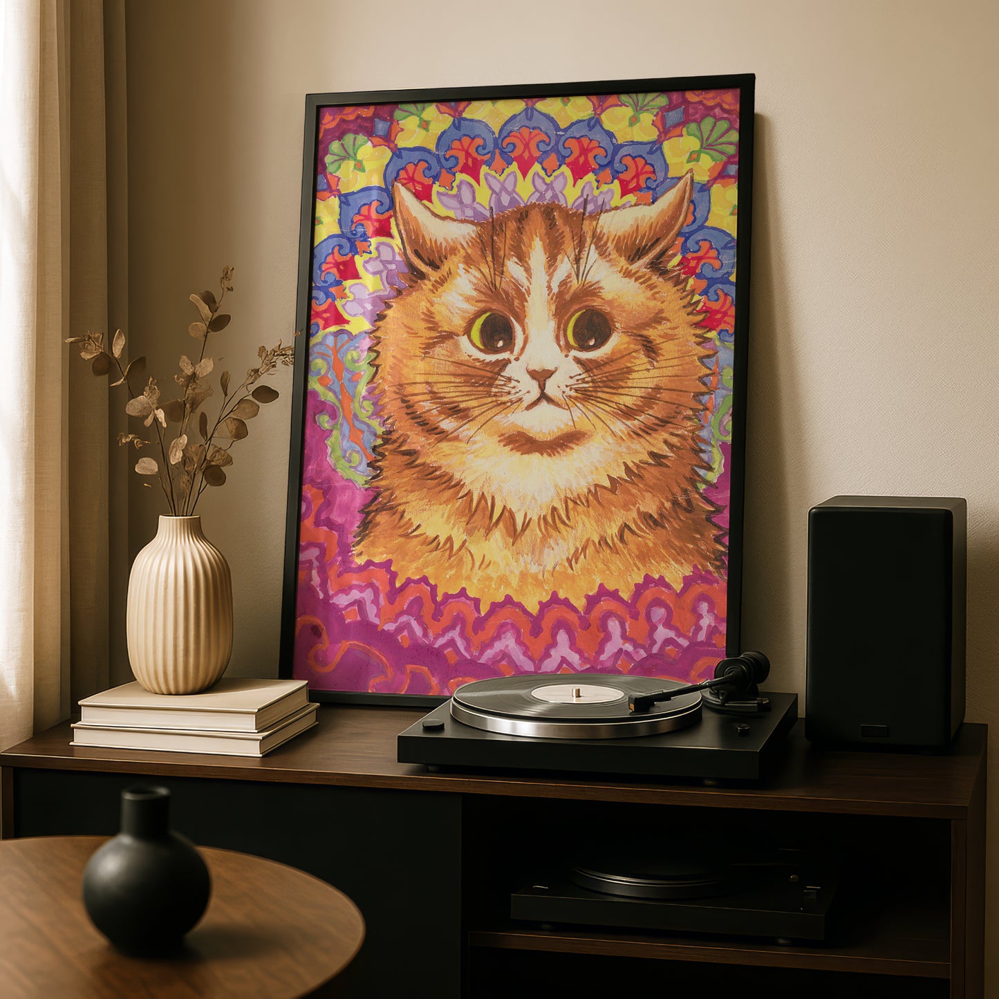 Louis Wain: Striking Psychedelic Cat Art Poster | Giclée Fine Art Print