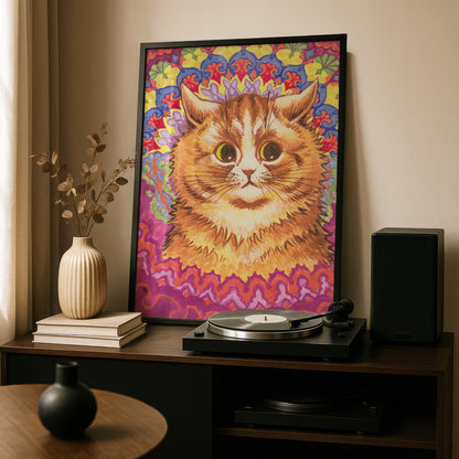 Louis Wain: Striking Psychedelic Cat Art Poster | Giclée Fine Art Print