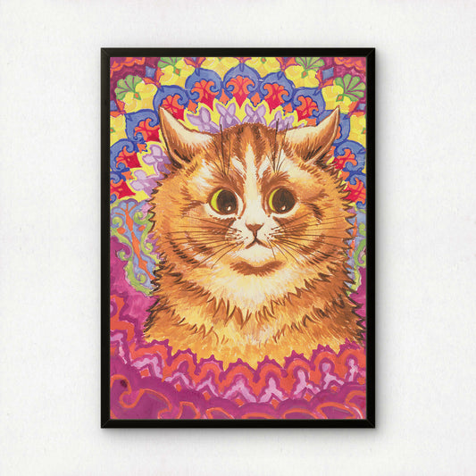 Louis Wain: Striking Psychedelic Cat Art Poster | Giclée Fine Art Print