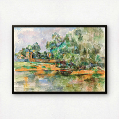 Riverbank by Paul Cezanne Print | Premium Giclee Art Print | Post-Impressionist Wall Art | Museum Quality Reproduction | Fine Art Print