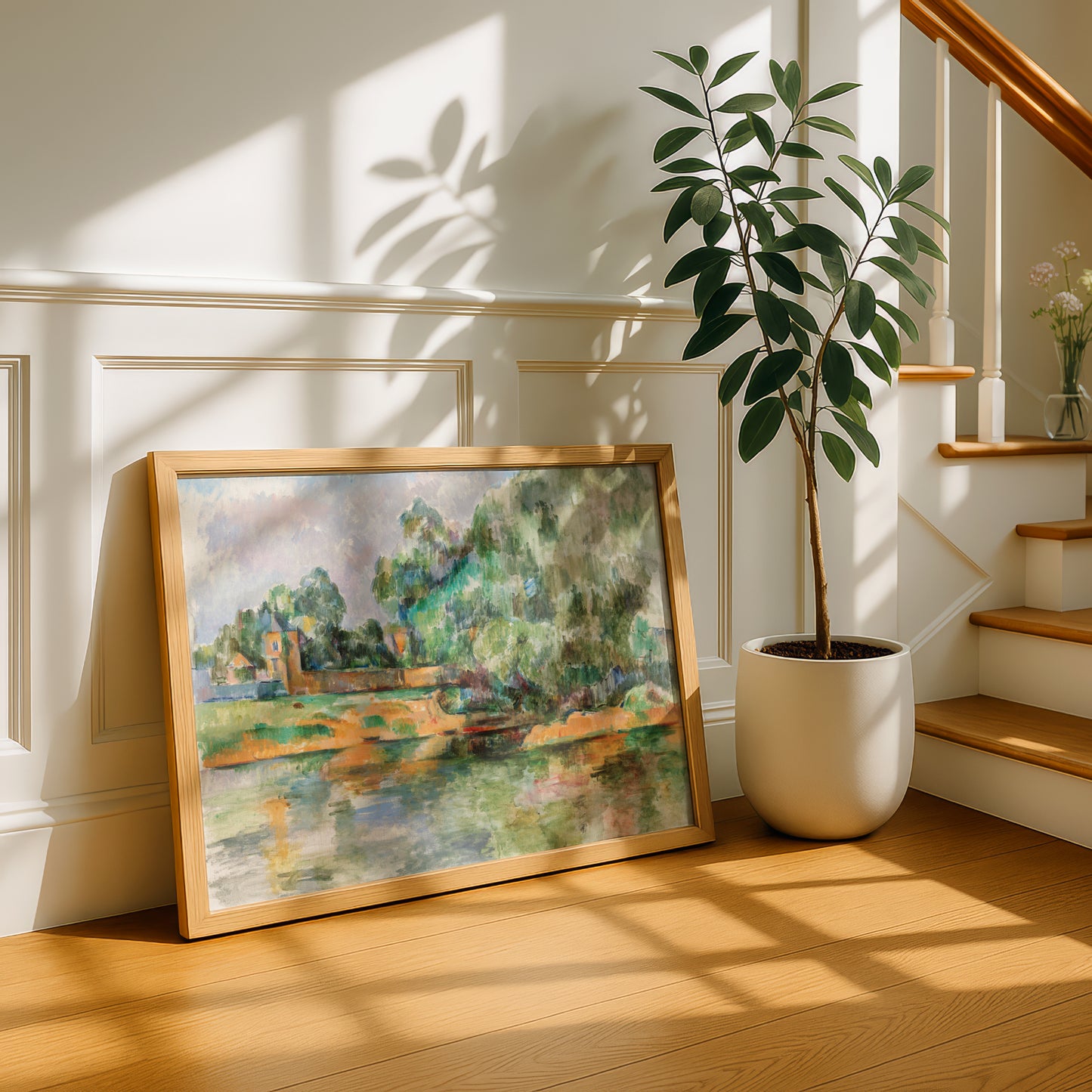 Riverbank by Paul Cezanne Print | Premium Giclee Art Print | Post-Impressionist Wall Art | Museum Quality Reproduction | Fine Art Print