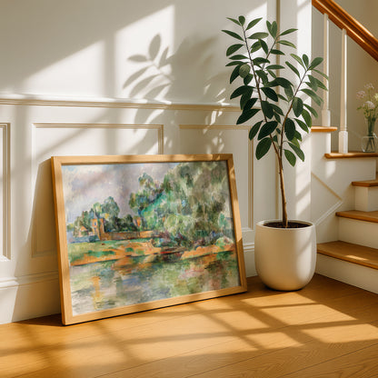 Riverbank by Paul Cezanne Print | Premium Giclee Art Print | Post-Impressionist Wall Art | Museum Quality Reproduction | Fine Art Print