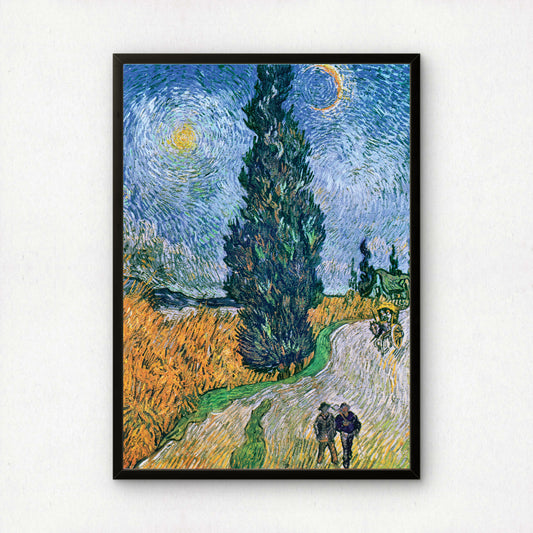 Road with Cypress and Star by Vincent Van Gogh | Premium Giclée Art Print | Museum Quality Wall Art