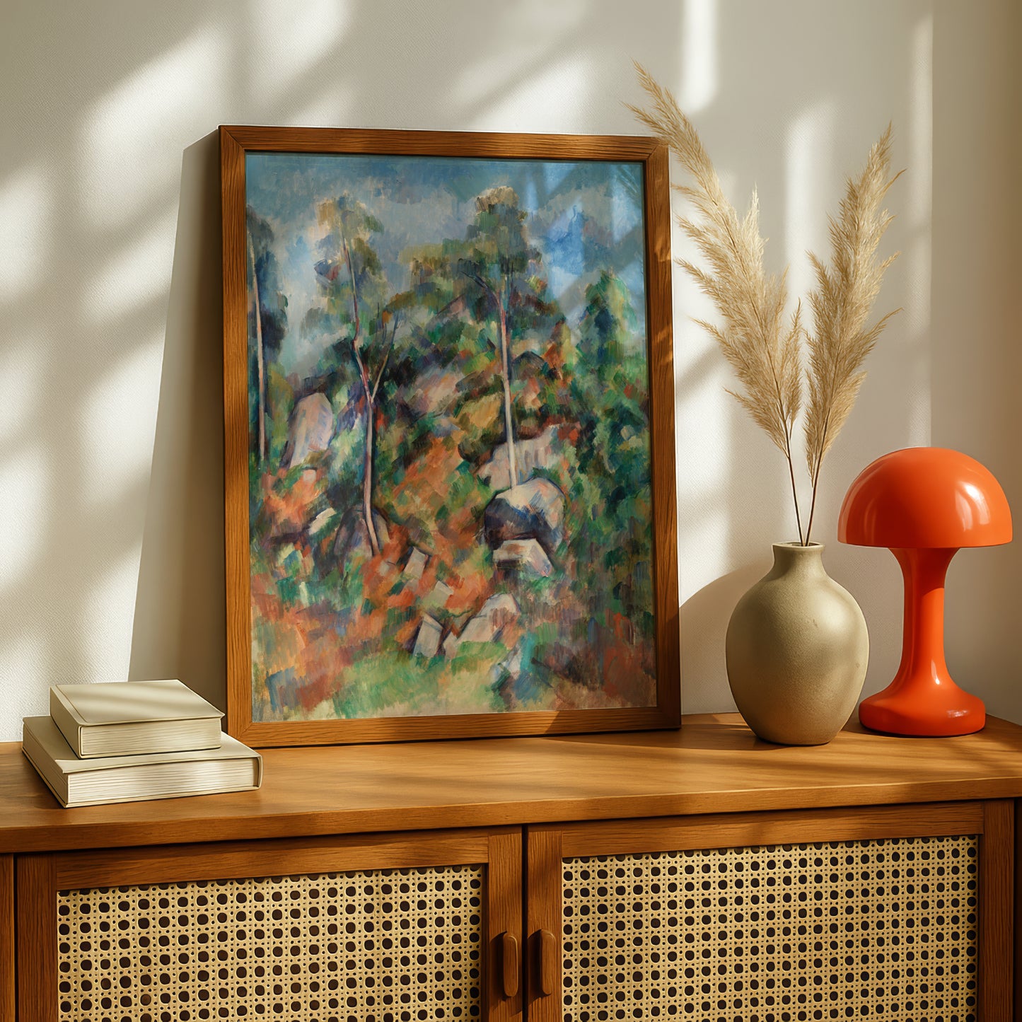 Rocks and Trees by Paul Cezanne Print | Premium Giclee Art Print | Post-Impressionist Wall Art | Museum Quality Reproduction | Fine Art Print