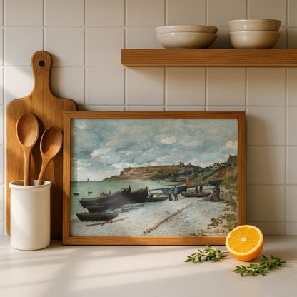 Monet Sainte-Adresse Art Print | Giclee Fine Art Reproduction | Impressionist Wall Decor