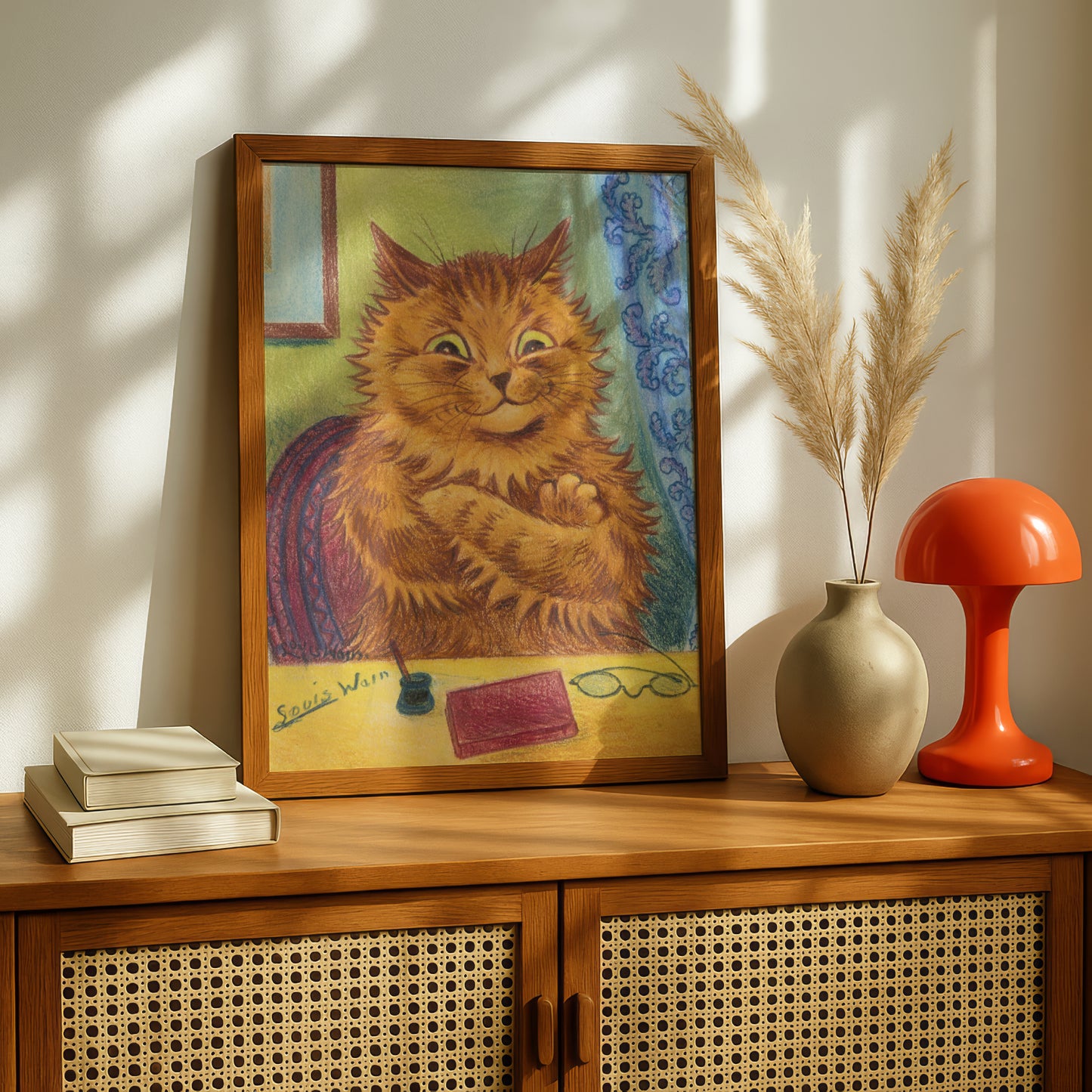Louis Wain: Scholar at Work | Fine Art Print | Art for Gallery Wall