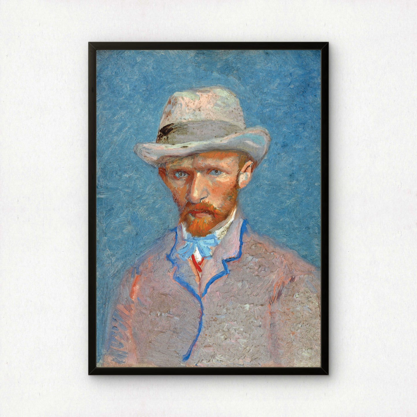 Self-Portrait with a Gray Straw Hat (1887) by Vincent Van Gogh | Premium Giclée Art Print | Museum Quality Wall Art