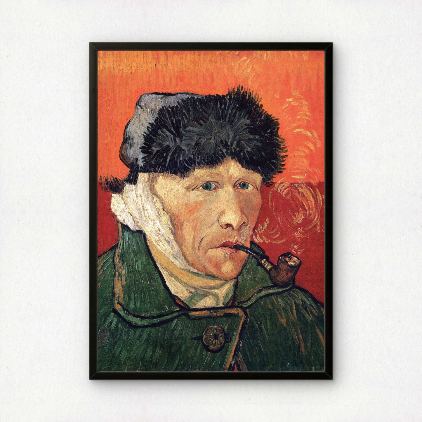Self-Portrait with Bandaged Ear and Pipe (1889) by Vincent Van Gogh | Premium Giclée Art Print | Museum Quality Wall Art