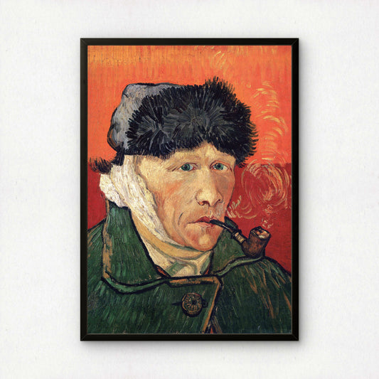 Self-Portrait with Bandaged Ear and Pipe (1889) by Vincent Van Gogh | Premium Giclée Art Print | Museum Quality Wall Art