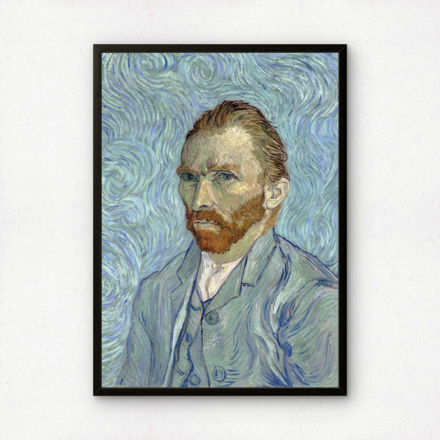 Self-Portrait (1889) Light Blue by Vincent Van Gogh | Premium Giclée Art Print | Museum Quality Wall Art
