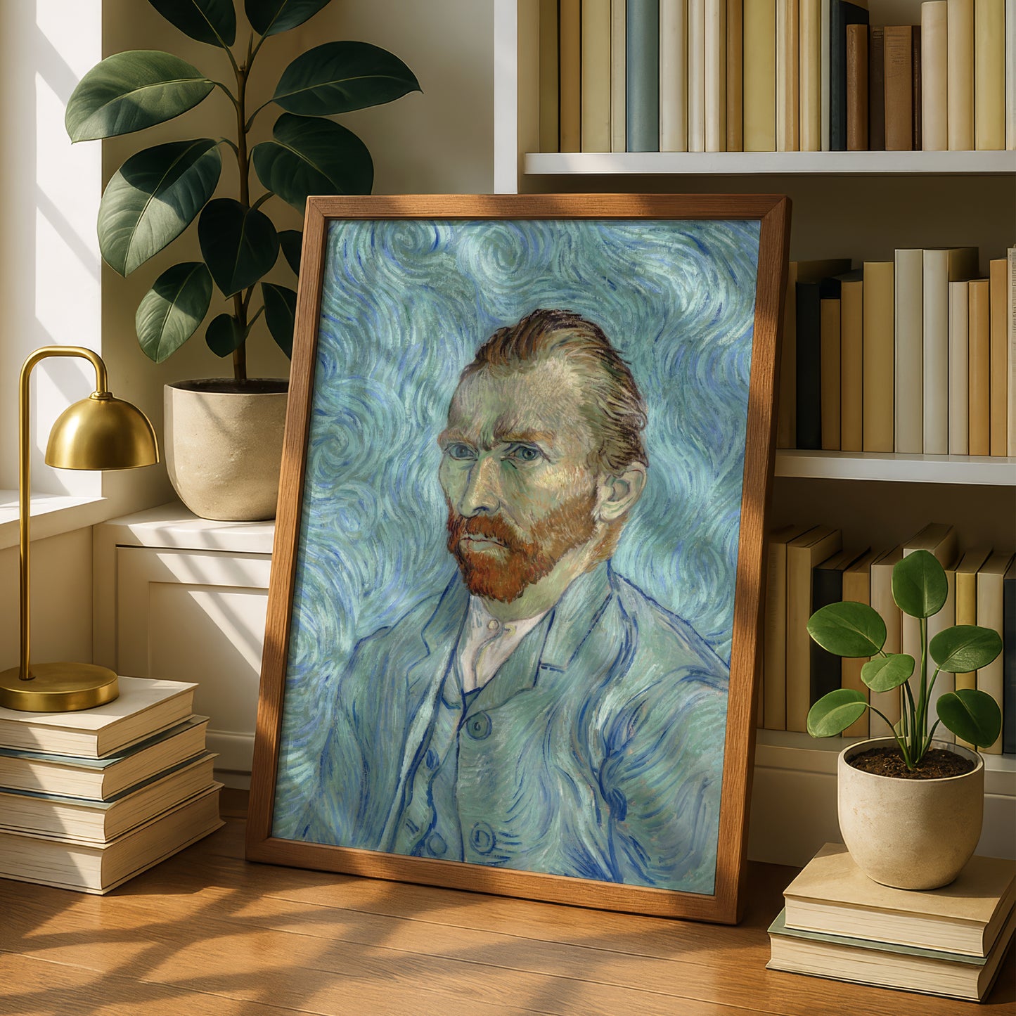 Self-Portrait (1889) Light Blue by Vincent Van Gogh | Premium Giclée Art Print | Museum Quality Wall Art